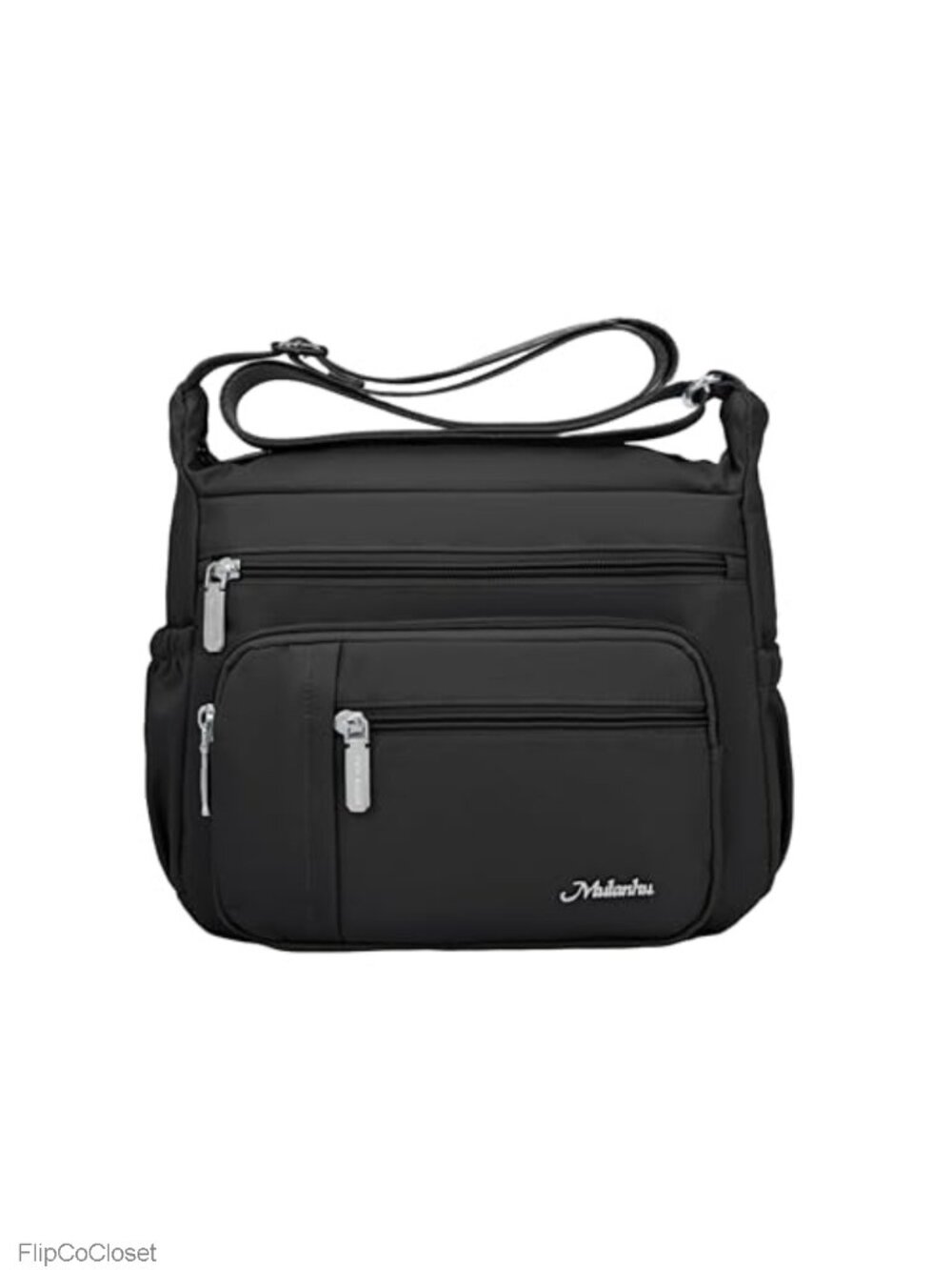 Nylon Waterproof Crossbody Bag Multiple Pockets Adjustable Strap Shoulder Purse
